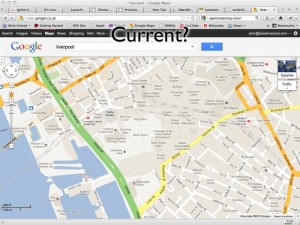 Google Map of Liverpool showing places that are no longer pertinent